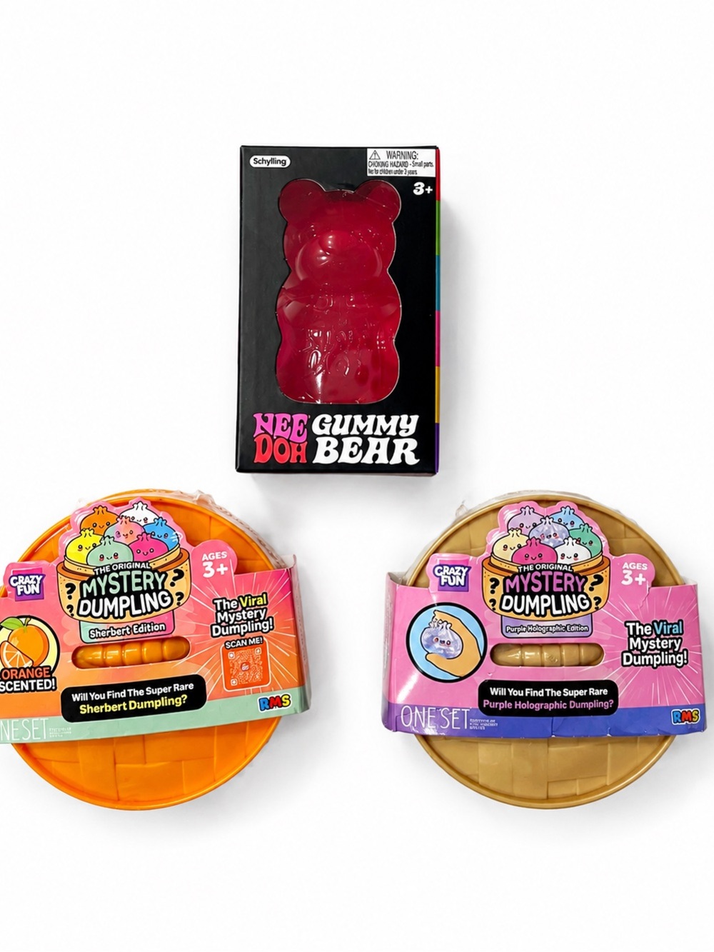 Bundle gummy bear needoh plus 2 mystery dumplings